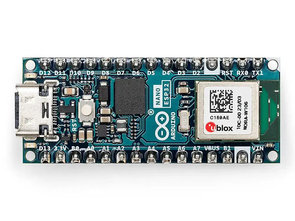Izstrādes plate Nano ESP32 ar galvenēm