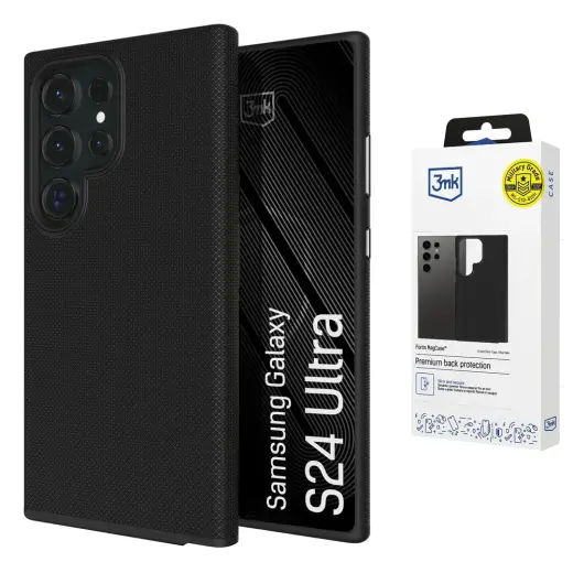 3mk Fortis phone case with MagSafe support for Samsung Galaxy S24 Ultra (S928) black