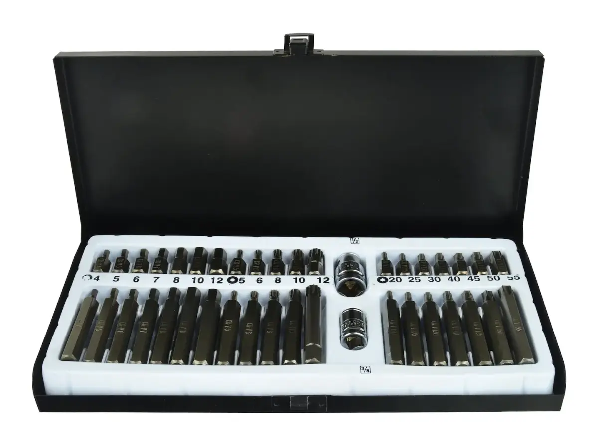 40-piece Hex, Spline & Torx Bit Set with Metal Box