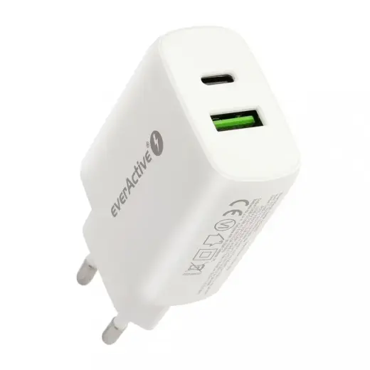 CHARGER USB|USB-C QC3.0 25W WHITE