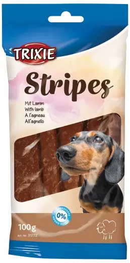 Gardums suņiem - Trixie Stripes with Lamb, 10 gab., 100 g.