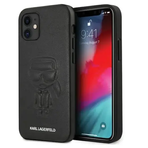 Karl Lagerfeld KLHCP12SPCUIKBK iPhone 12 mini 5,4" czarny|black hardcase Karl Ikonik Outline