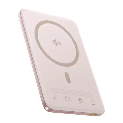 Baseus PicoGo AM41 Ultra-Slim väline akupank (powerbank) | 10 000 mAh | 27W | USB-C, MagSafe | roosa