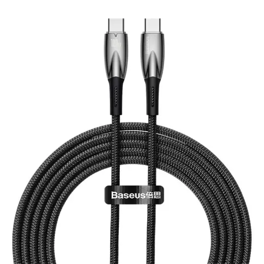 Baseus Glimmer Series data transfer and charging cable | USB-C to USB-C | 100W | 2m | black