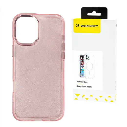 Wozinsky Glitter telefono dėklas Samsung Galaxy S24 FE (S721) rožinis