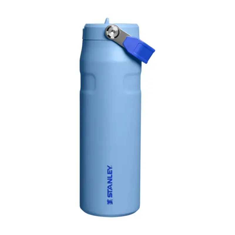 Termopudele ar salmiņu The IceFlow Bottle Flip Straw 2.0 0,71L gaiši zila