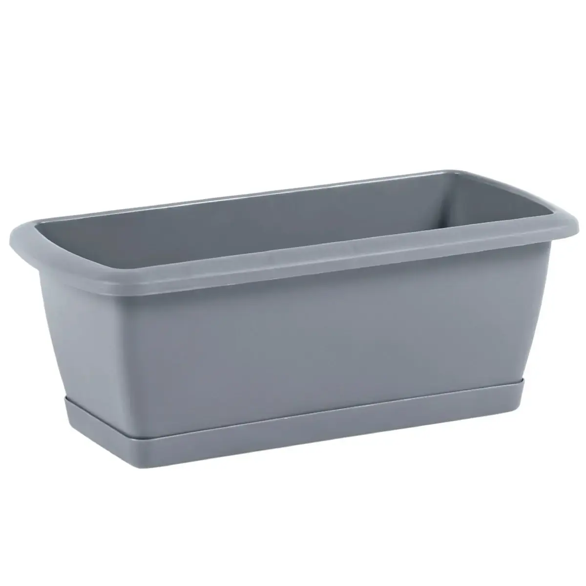 Prosperplast Balcony box 40cm with saucer, grey