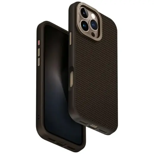 Case UNIQ Keva Max for iPhone 16 Pro Max Magclick Charging Camera Stand brown