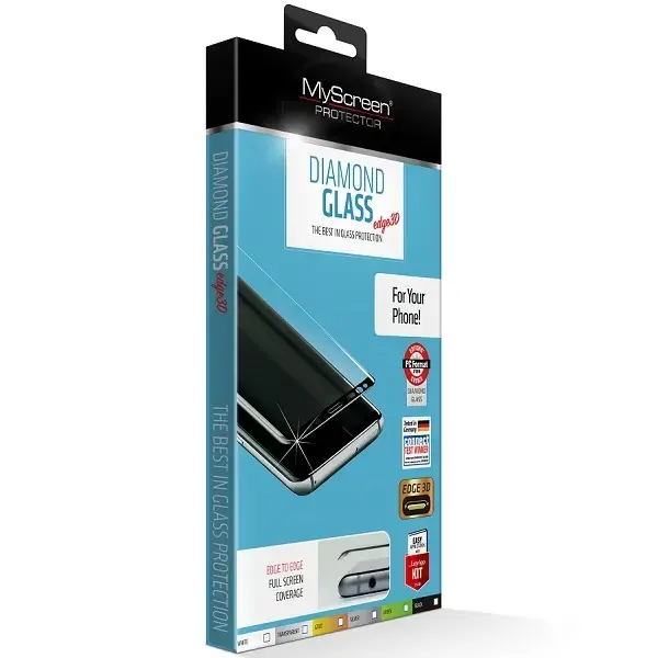 MS Diamond Glass Edge 3D aizsargstikls telefonam iPhone 7 | iPhone 8 | iPhone SE 2021 | iPhone SE 2022 balts
