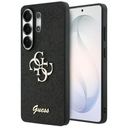 Guess Fixed Glitter Big 4G maciņš telefonam Samsung Galaxy S26 Ultra (S948) melns