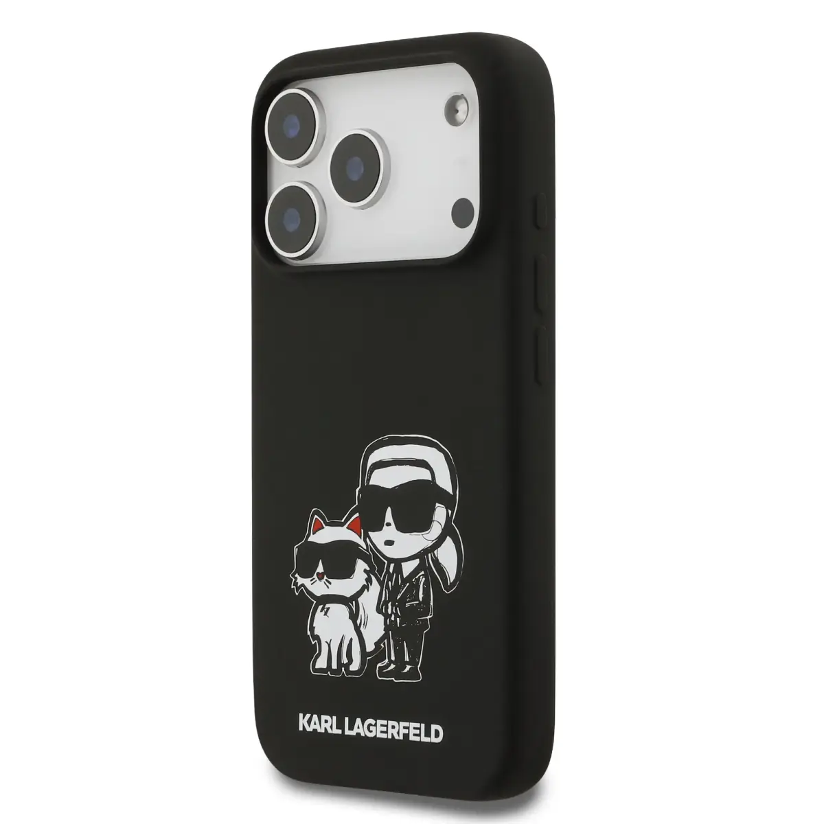 Karl Lagerfeld Liquid Silicone K&CH Sketch MagSafe Case for iPhone 17 Pro Black