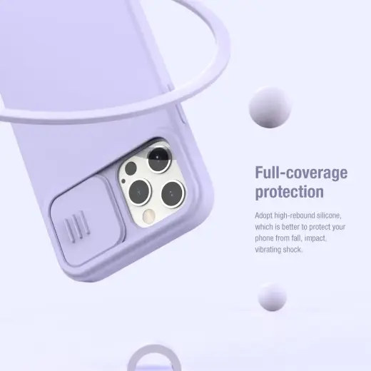 Nillkin CamShield Silky Silicone Case for iPhone 12 Pro Max 6.7 Blue