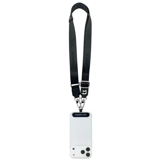 Karl Lagerfeld Universal Crossbody Strap Choupette Patch Black