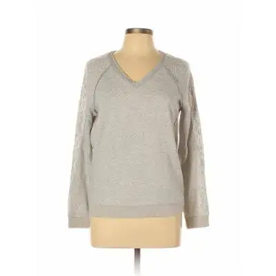 Hinge Sweatshirt: Gray Solid Clothing - Size Medium
