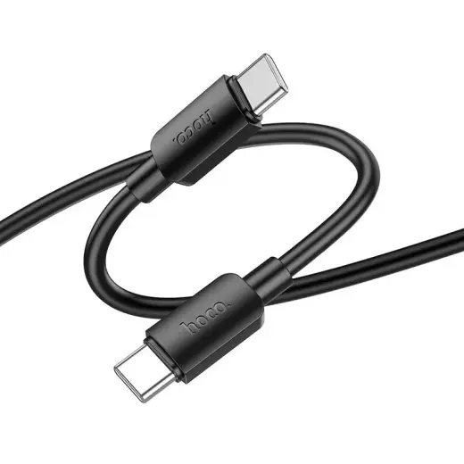 Hoco X96 duomenų perdavimo ir įkrovimo laidas | USB-C į USB-C | PD | 60W | 1m | juodas