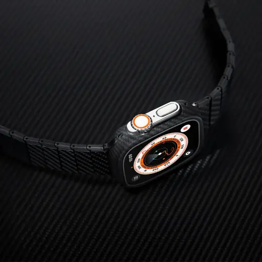 Band PITAKA Carbon Fiber Modern for Apple Watch 1|2|3|4|5|6|7|8|9|10|SE|Ultra|Ultra2 black grey Photo