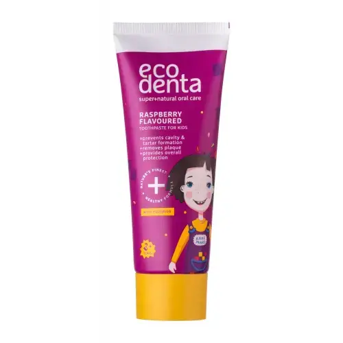 Ecodenta Super + Natural Toothpaste for Kids Flavour Raspberry 75 Ml