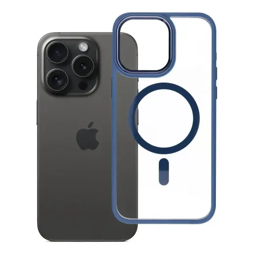 ROAR MAG BUMPER telefono dėklas su MagSafe palaikymu iPhone 15 Pro Max tamsiai mėlynas