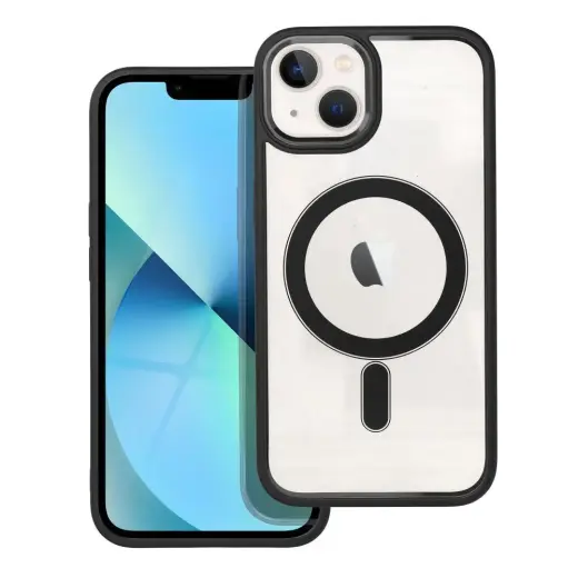 Color Edge Mag telefono dėklas su MagSafe palaikymu iPhone 13 juodas