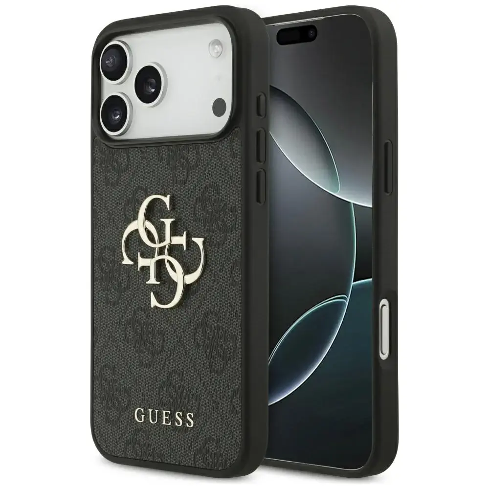 Guess 4G Big Logo maciņš telefonam iPhone 17 Pro Max melns