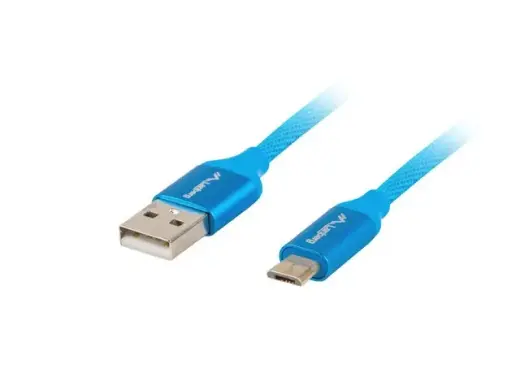 Cable Premium USB micro BM - AM 2.0 1.8m blue QC 3.0 