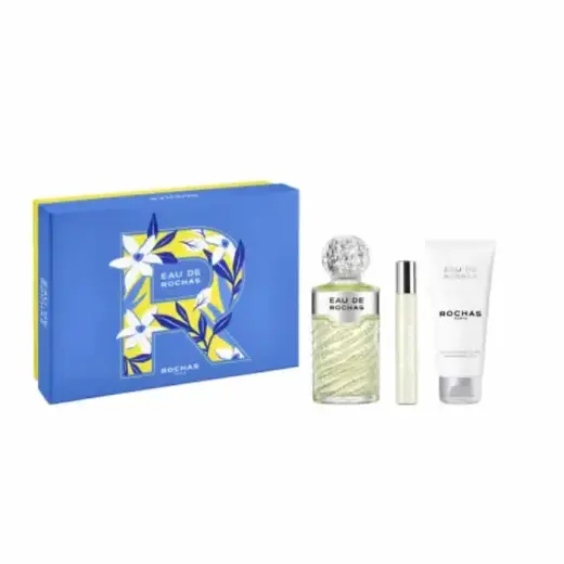 Rochas Eau De Rochas Eau De Toilette Spray 100ml Set 3 Pieces