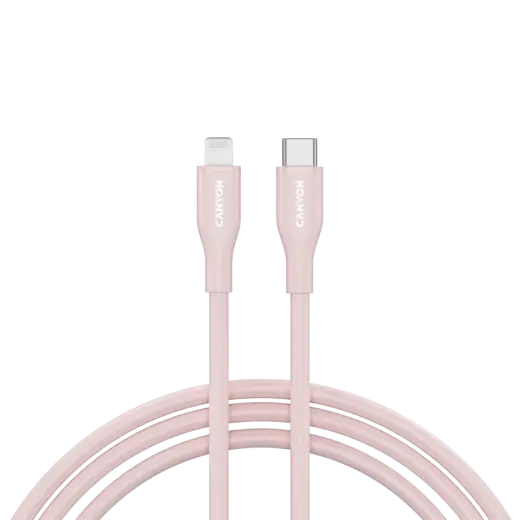 Canyon CLNM60 datu pārraides un uzlādes vads | MFI | USB-C uz Lightning | 60W | 1m | rozā