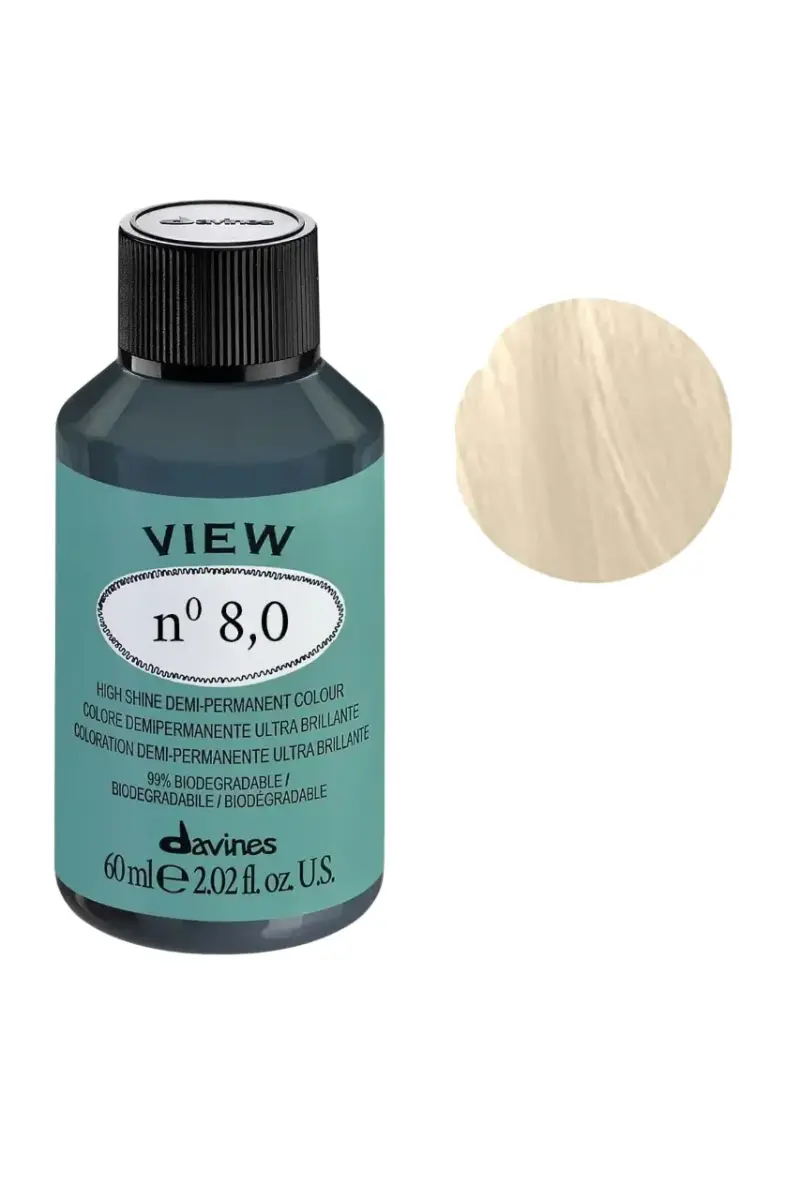 Davines, View, Demi-Permanent Hair Dye, 8.0 , 60 ml