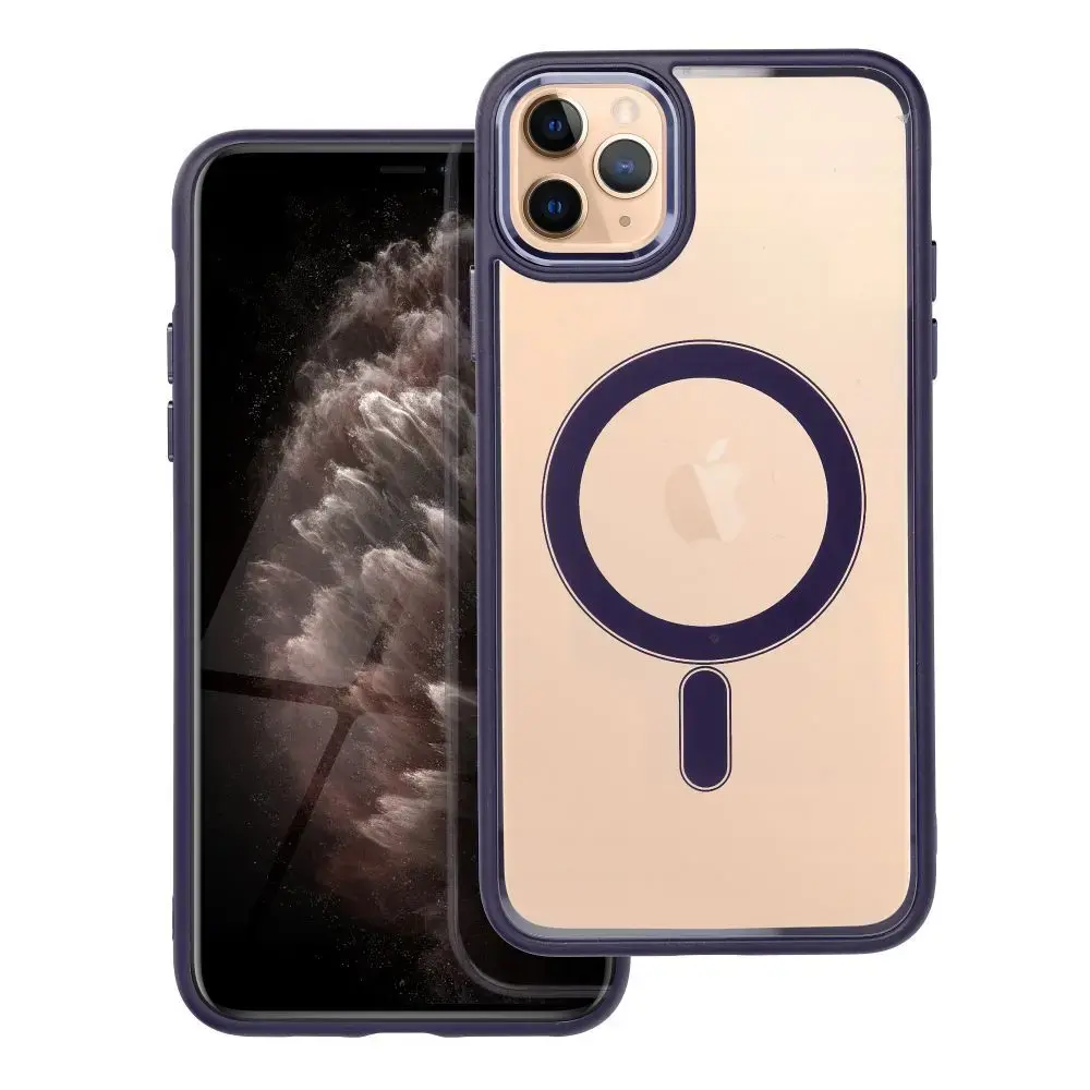Color Edge Mag telefono dėklas su MagSafe palaikymu iPhone 11 Pro Max violetinis