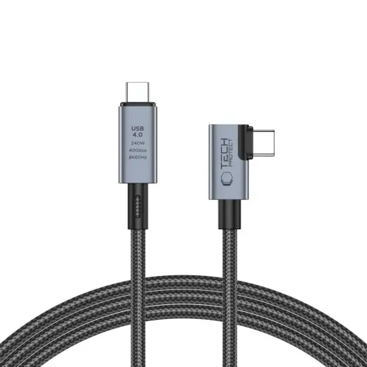 Tech-Protect UltraBoost Max data transfer and charging cable | USB-C to USB-C | 240W | 1.5m | gray
