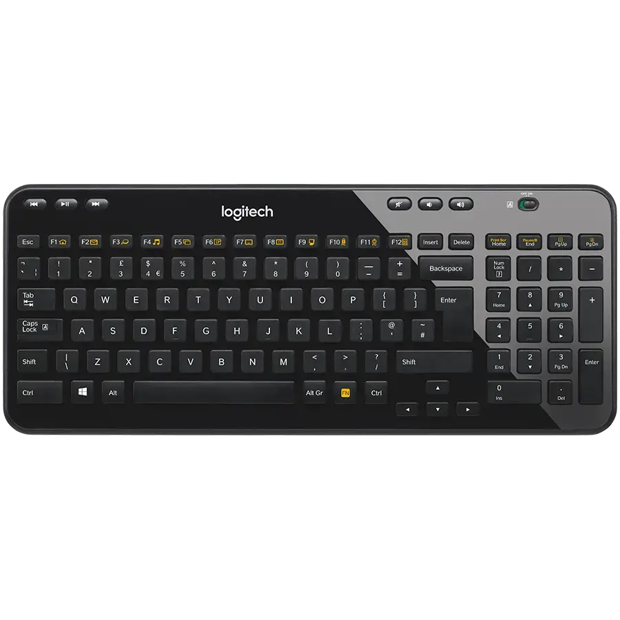 LOGITECH K360 Wireless Keyboard - BLACK - NORDIC
