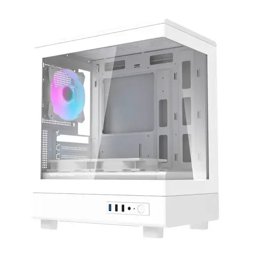 Darkflash DB330M computer case + 3 aRGB fans (white)
