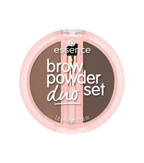 Essence, Duo Set, Matte, Eyebrow Powder, 02, Medium, 1.8 g