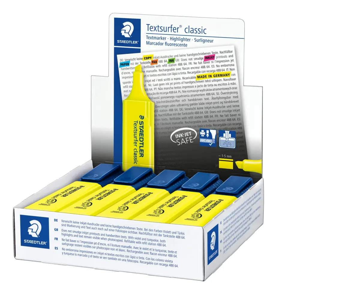 Teksta marķieris STAEDTLER TEXTSURFER 364 dzeltens