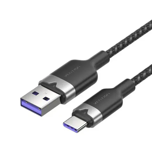 Vention CTOBF datu pārraides un uzlādes vads | USB-A uz USB-C | 100W | 1m | melns