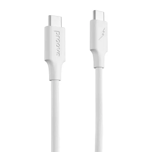 Proove cable Striped Silicone USB-C - USB-C 1m 60W white