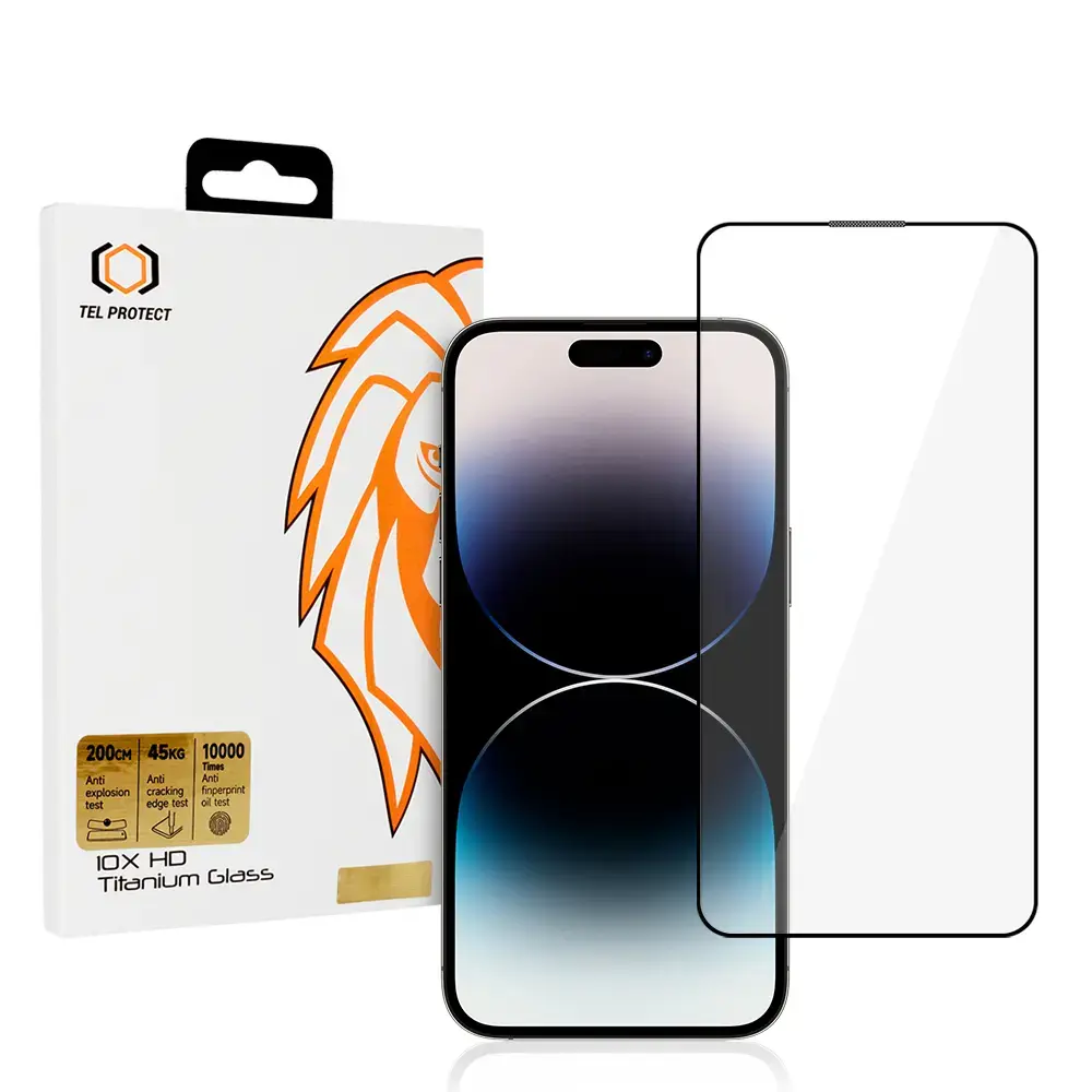 Tempered glass Tel Protect 10X HD Titanium for Iphone 14 Pro Max