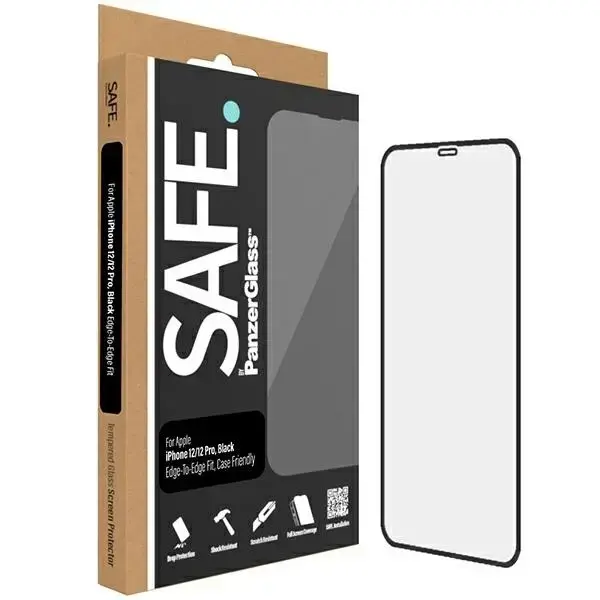 SAFE by PanzerGlass iPhone 12 | 12 Pro Screen Protection Edge-to-Edge czarny|black SAFE95022