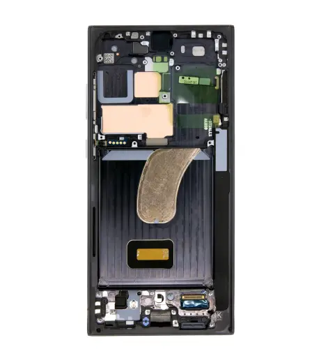 LCD display + Touch Unit + Front Cover Samsung S918 Galaxy S23 Ultra Phantom Black (Service Pack)