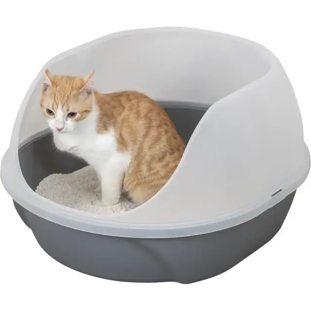 Kaķu tualete : Trixie Simao cat litter tray, high rim, 48 × 30 × 58 cm, grey