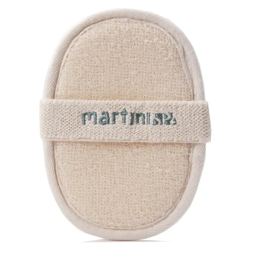 Мочалка для пилинга из люфы с хлопком Natural
