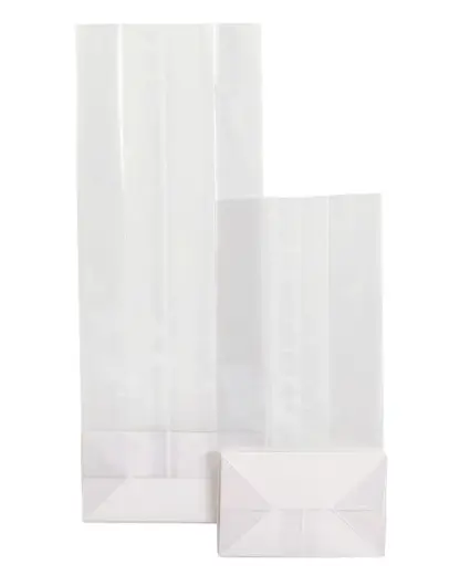 Plastic bags with cardboard base, 55x30x160mm, 50 pcs
