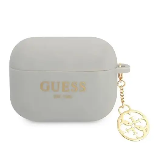 Guess GUAPLSC4EG AirPods Pro cover szary|grey Silicone Charm 4G Collection