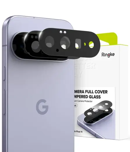 Ringke Camera Full Cover kaamera kaitseklaas telefonile Google Pixel 11 must (2 tk.)