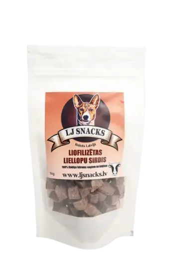 LJ Snacks Freeze-Dried Beef Hearts 50 g