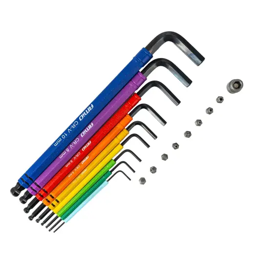 Imbus hex keys with bit set 18 pcs CRV AMIO-04787