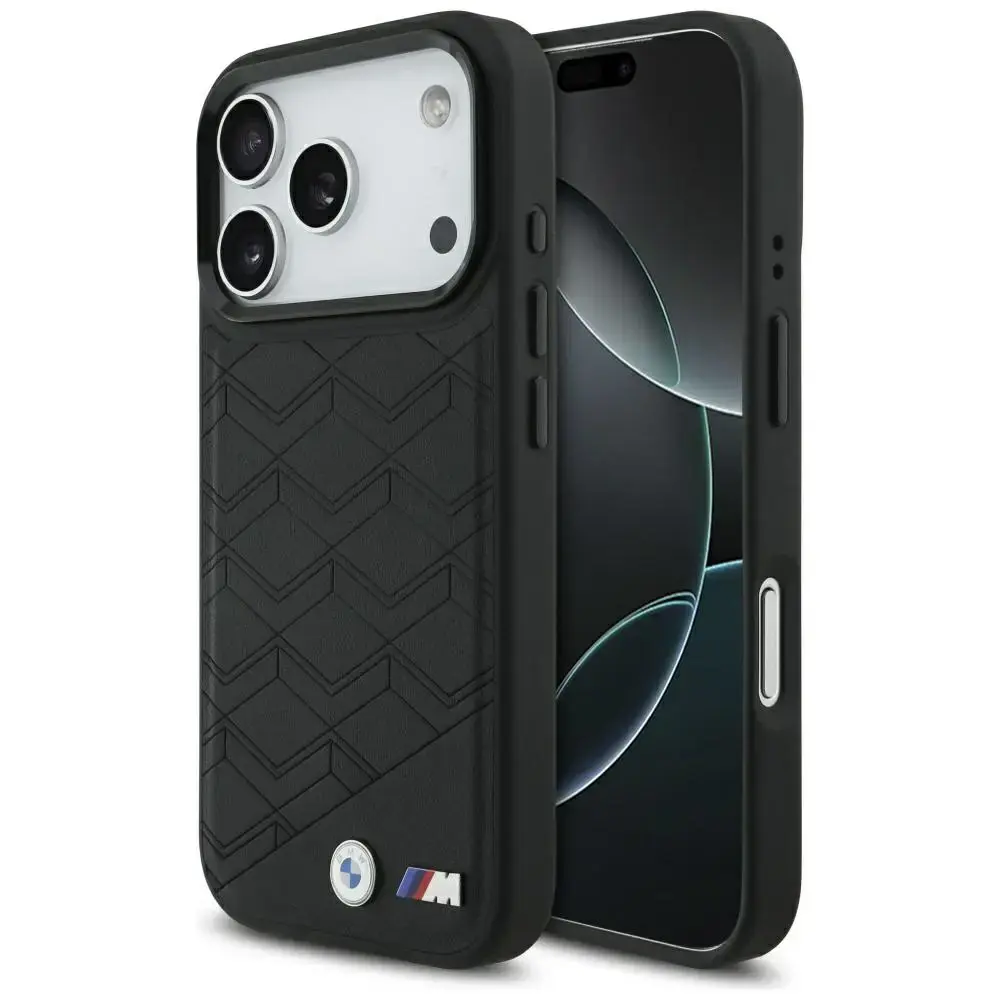 BMW M Shape Logo maciņš ar MagSafe atbalstu telefonam iPhone 17 Pro melns