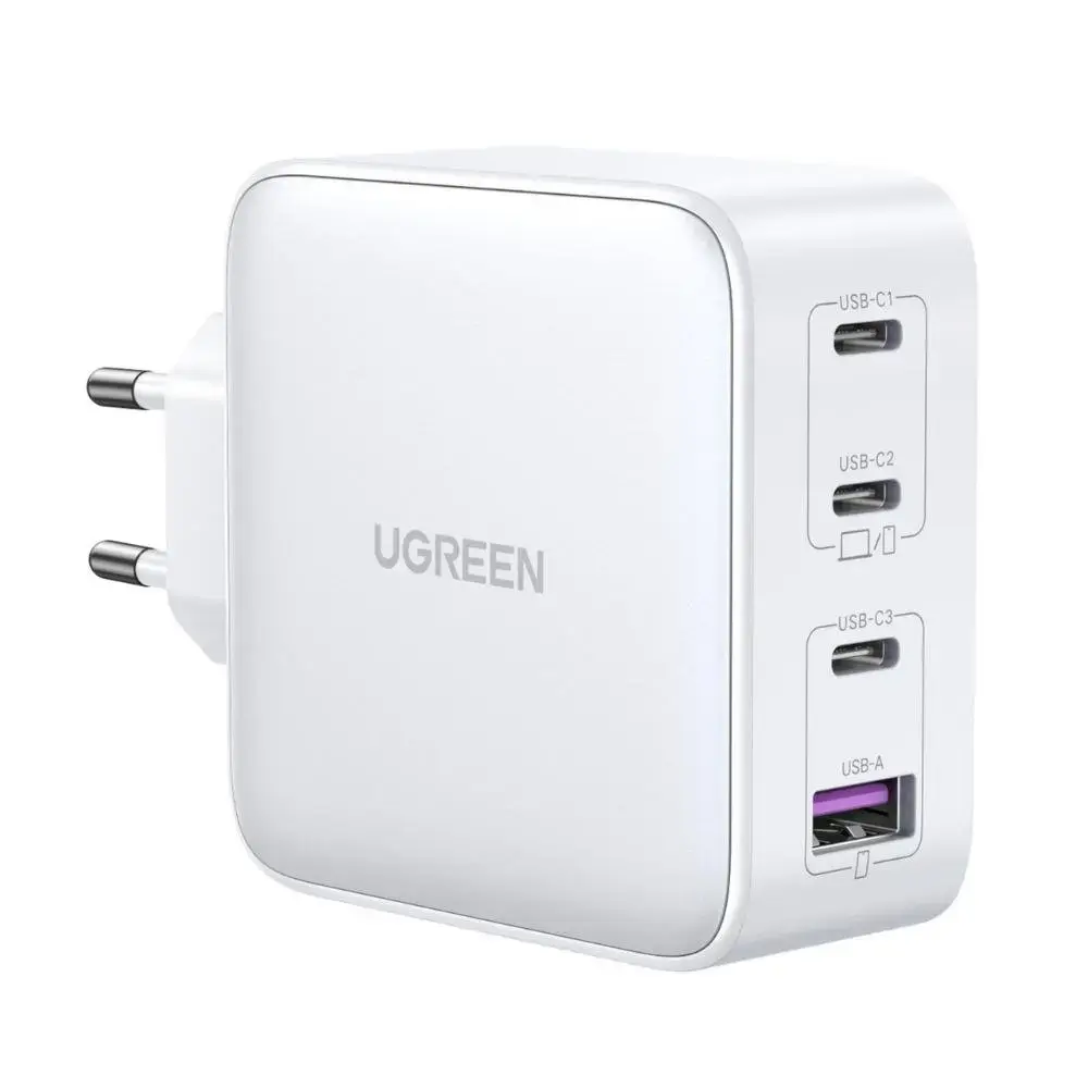 Ugreen CD226 tīkla lādētājs | 100W | GaN, PPS | USB-C, USB-A | balts