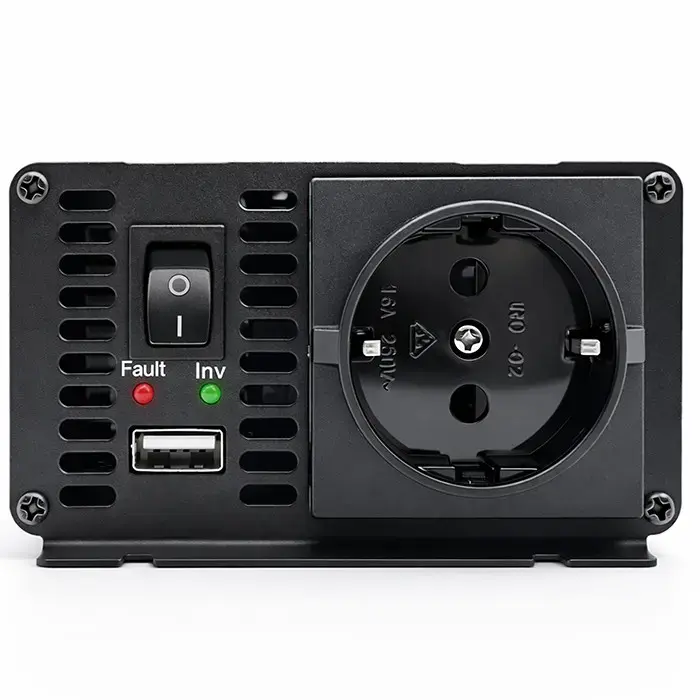 Qoltec MS Wave Voltage Converter | 12V to 230V | 500/1000W | USB | Compatible with LiFePO4, GEL and AGM batteries