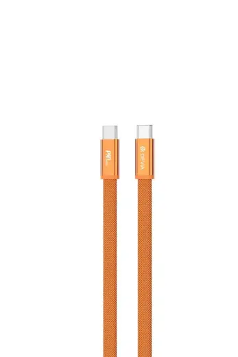 Devia Ultra3 andmeedastus- ja laadimiskaabel | USB-C kuni USB-C | PD | 240W | 1.5m | oranž